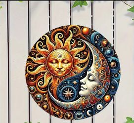 Large Sun and Moon Wall Decor