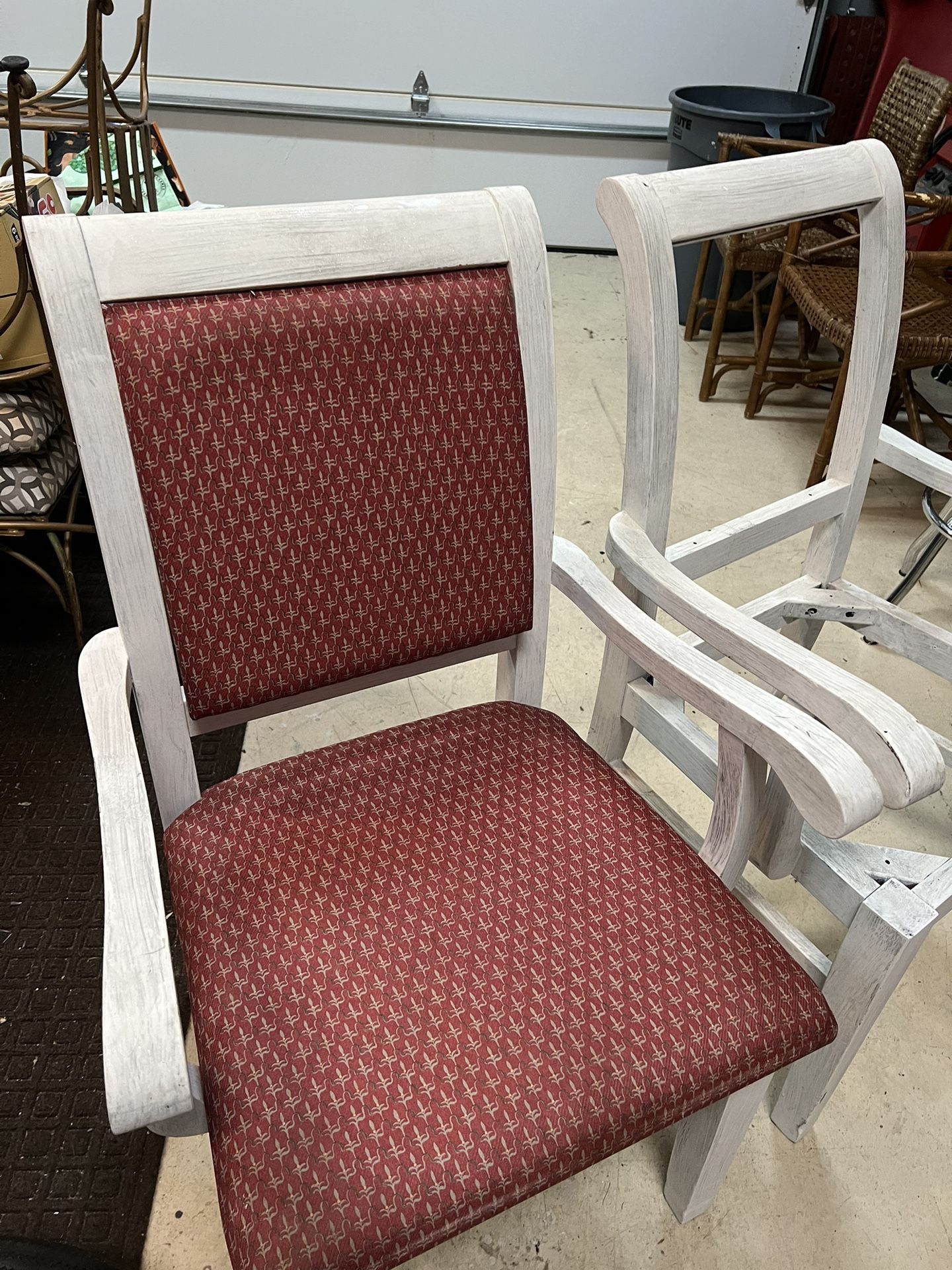 4 Heavy Wooden armed Chairs For Project