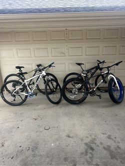 Specialized Scott Diamondback Dual suspension mountain bikes ready to go hydraulic disk brakes