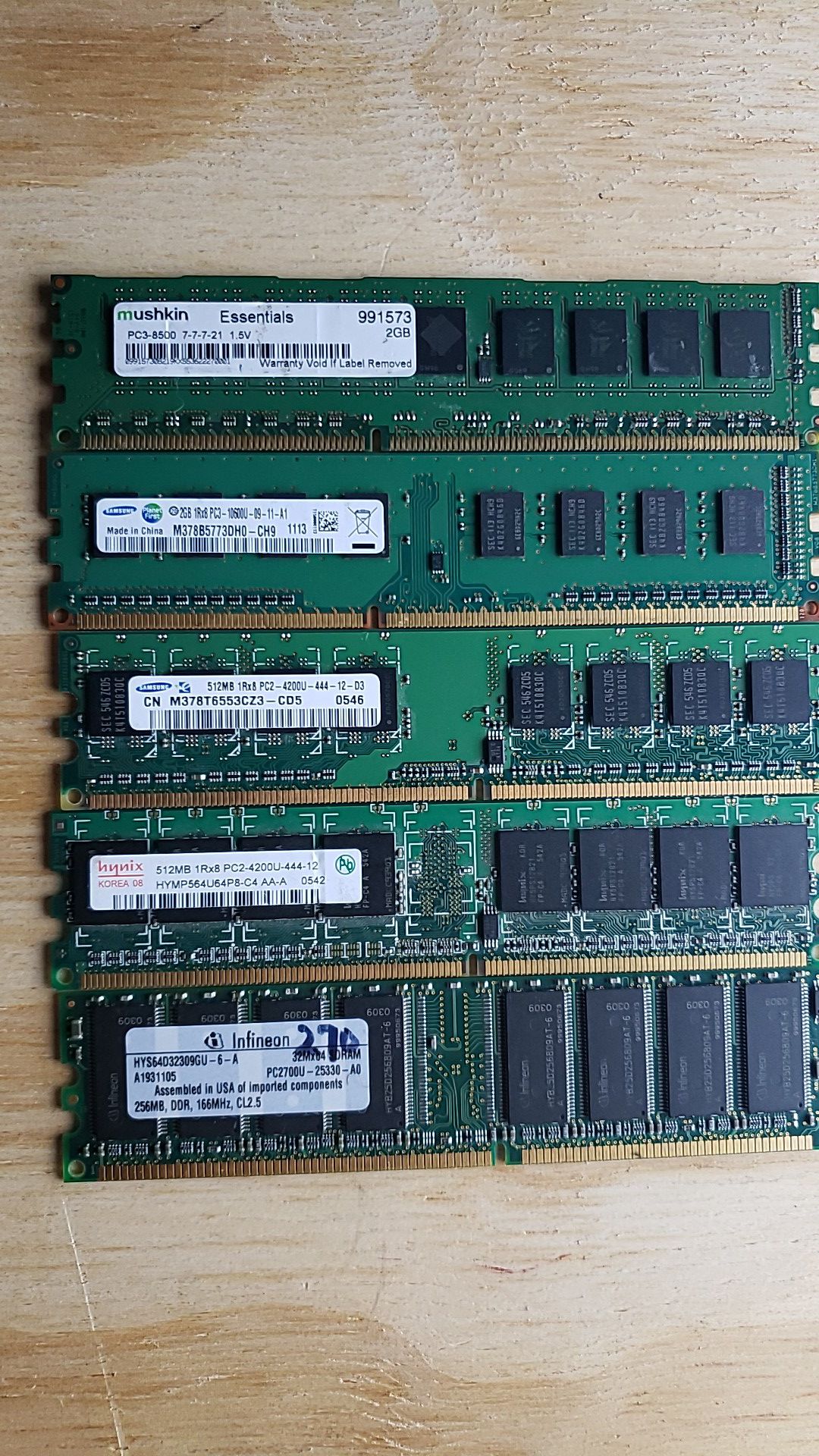 PC Memory's computer 5 pieces