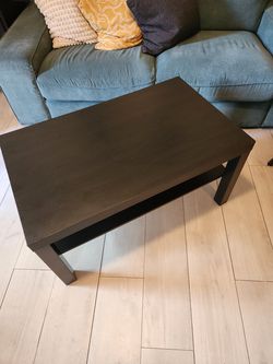 Coffee table, Ikea. Black-brown, 35 3/8x21 5/8 "