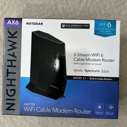 NETGEAR - Nighthawk AX2700 DOCSIS 3.1 + WiFI 6 Router 