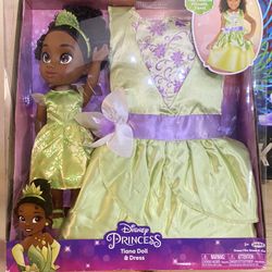 New in box Disney Princess My Friend Tiana 14 Doll & Size 4-6X Dress  Costume for Sale in San Ramon, CA - OfferUp