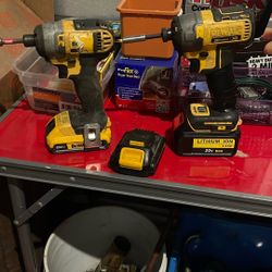 Dewalt Impact Drills W/ 3 Batteries 