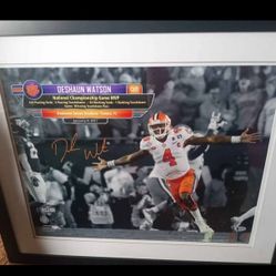 Clemson Signed 16x20  Photo Of MVP DeShawn Watson