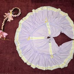 Folklorico Norteno Falda doble vuelo & Tocado Trensa 