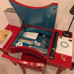 Pop-up Desk and Flanking Credenzas 