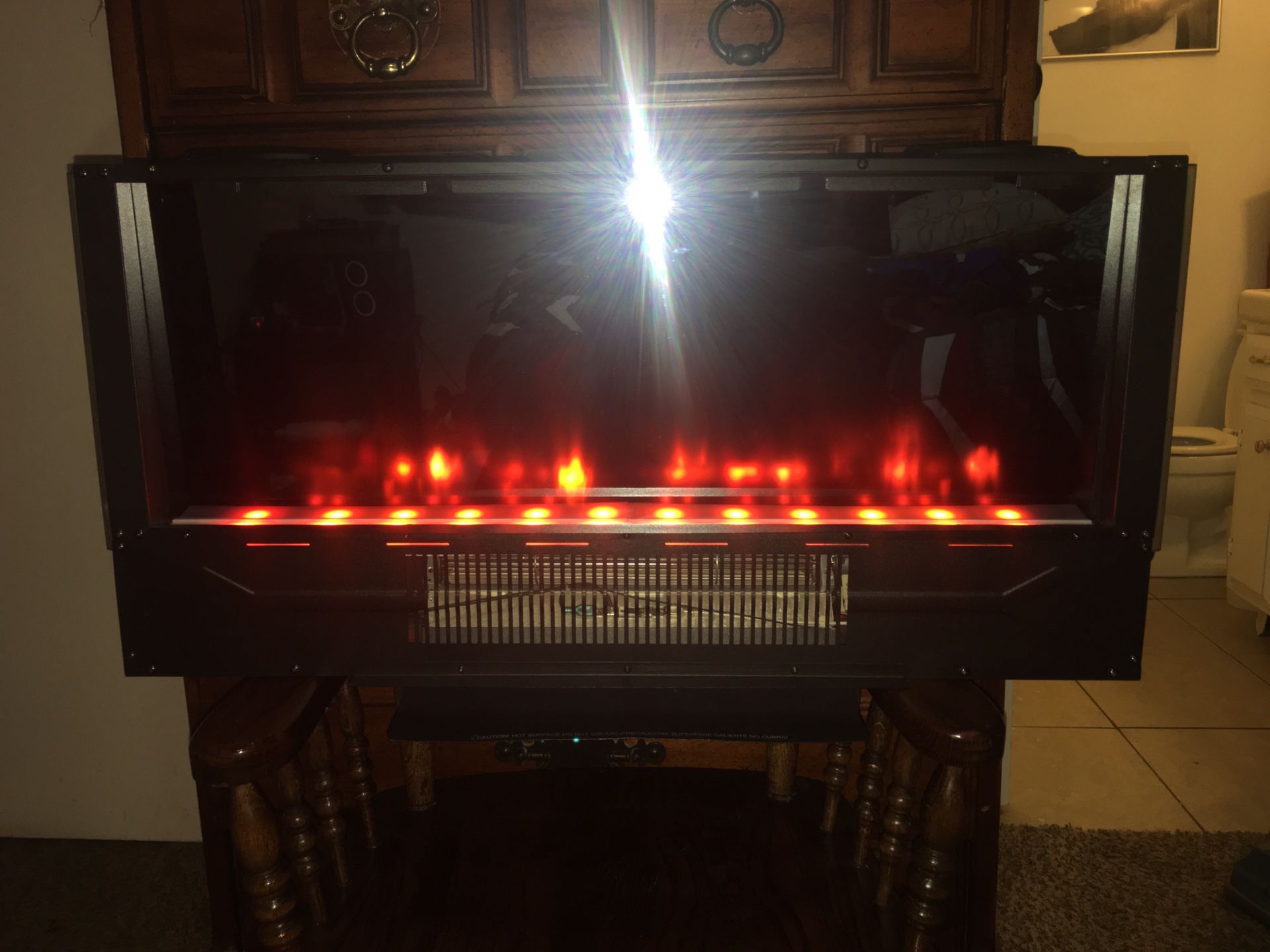 Febo Flame Electric Fireplace product 16IN42109B model no.ZHS42A