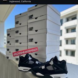 Jordan 4 White Thunder Size 7y 12.5 13 14