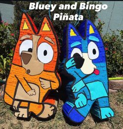 Bingo and bluy piñata