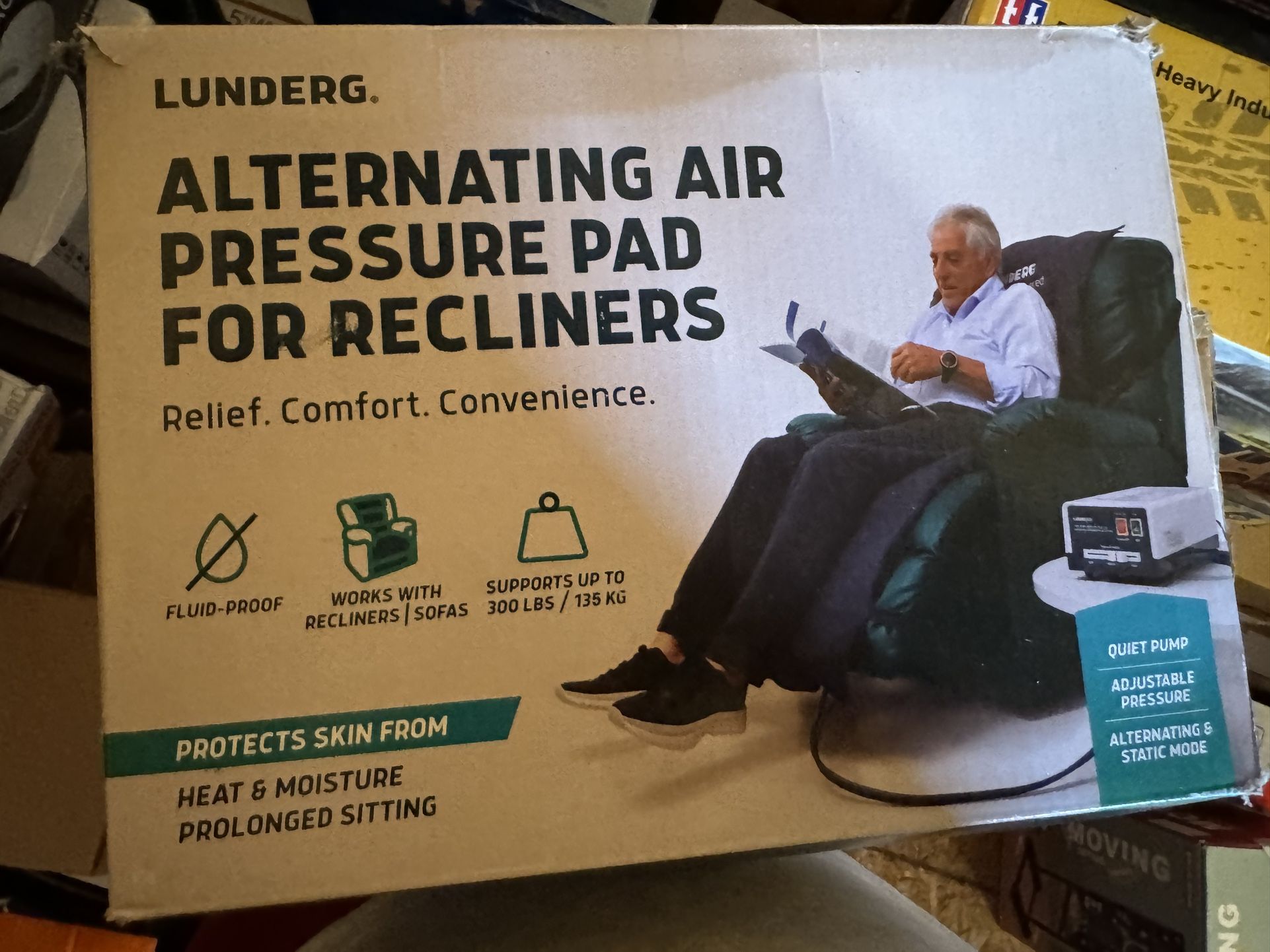 Lunderg Alternating Air Pressure Pad for Recliner Chair, Pressure Relief Cushion