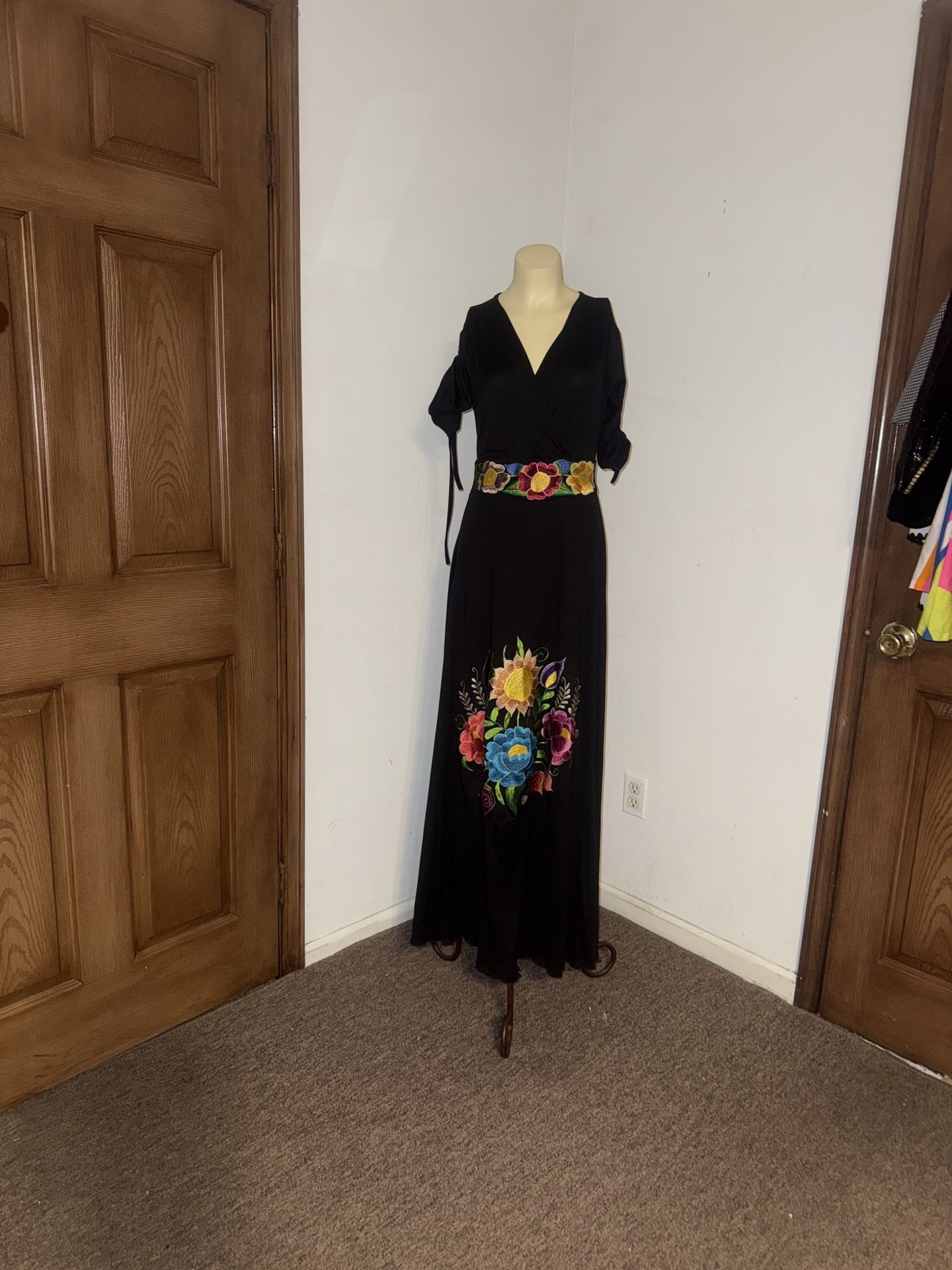 Black Embroidered Dress