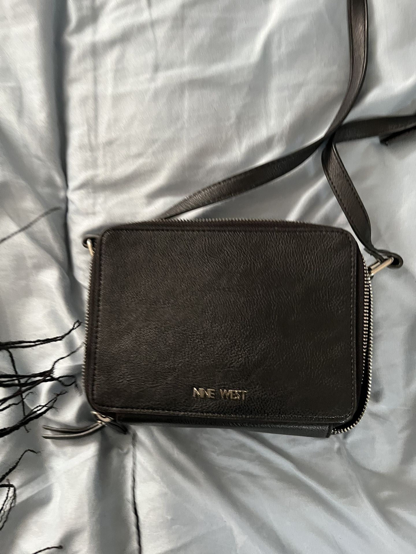 Black crossbody Leather Bag