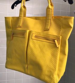 Neiman Marcus Faux Leather Tote / Beach Bag