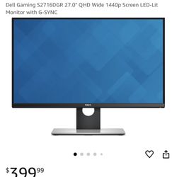 Dell 27 Gaming Monitor 144hz 1ms 2716DG (Blemish)
