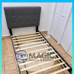 Twin bed frame with mattress // colchón twin con cama 