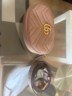 Beige Gucci Marmont Matelasse Fanny Pack
