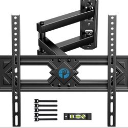 Full Motion TV Wall Mount for 26-65 Inch Flat Curved TVs, Heavy Duty Single Articulating Arms