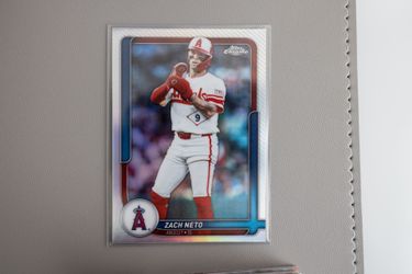 Zach Neto Topps Chrome Baseball Card