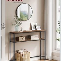 VASAGLE 2 Tier Hallway Console Table - Brown