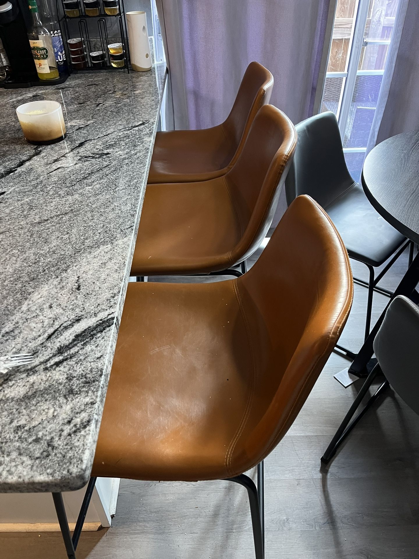 Couch And Bar Stools
