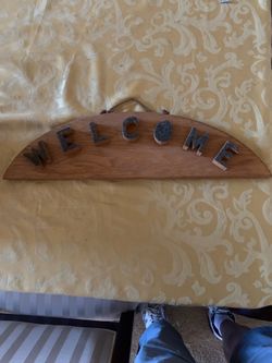 Welcome Wood Sign