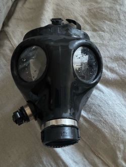 Vintage black survival nuclear rubber mask