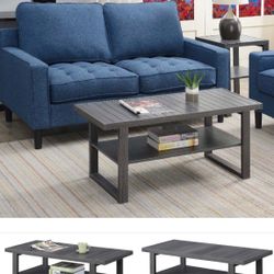 Modern High Quality Charcoal Gray Brand New Wooden Coffee Table