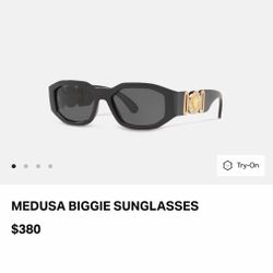 MEDUSA BIGGIE SUNGLASSES Black And Gold 