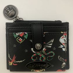 Ed Hardy Black Tattoo Design Wallet Card Holder