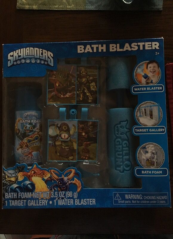 SkyLanders bath blaster. Ages 3+. Never opened.
