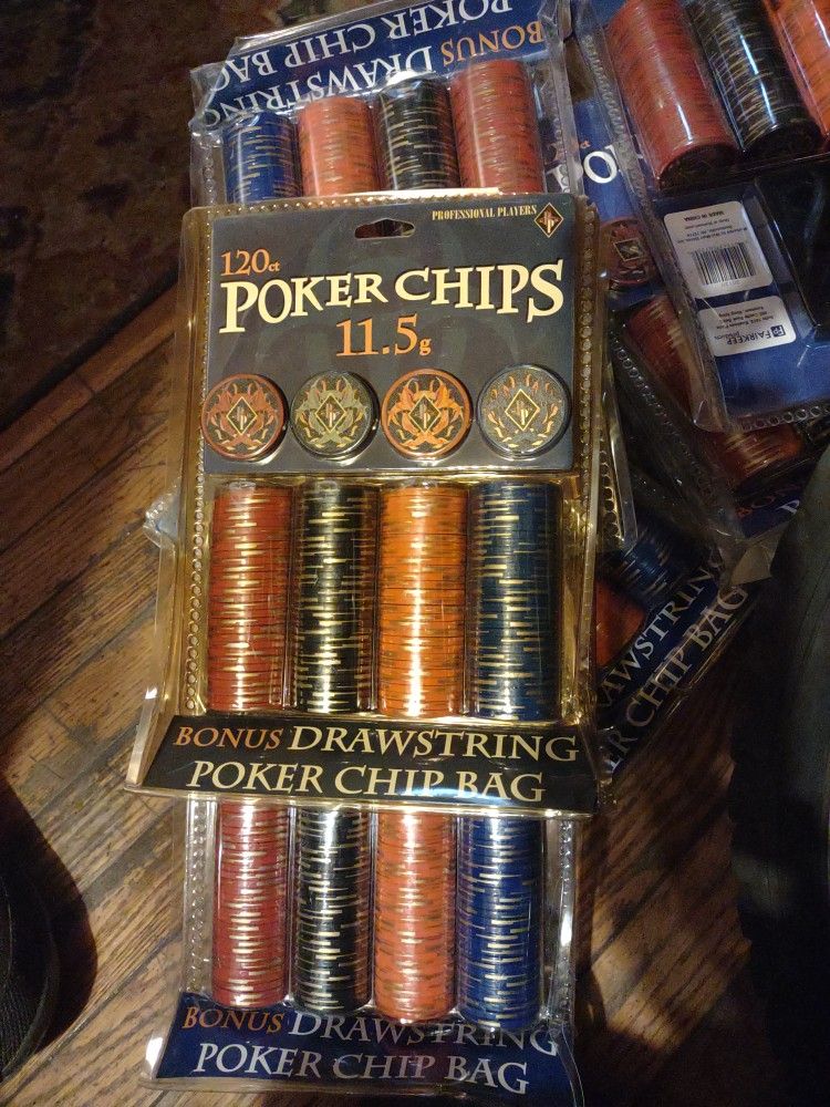 120 Count Poker Chips 11.5 grams Sets Multiple Available