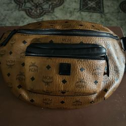 MCM Men’s Fursten Visetos Large Belt Bag 