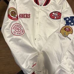 mitchell and ness vintage 49ers jacket