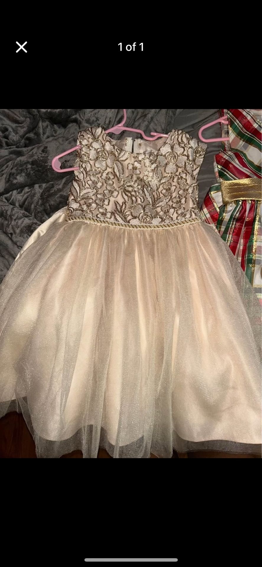 Size 4 Girl gold Dress