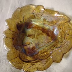 Vintage Carnival Glass Loganberry Candy Dish