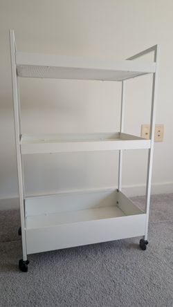 IKEA NISSAFORS white 3-tier rolling cart