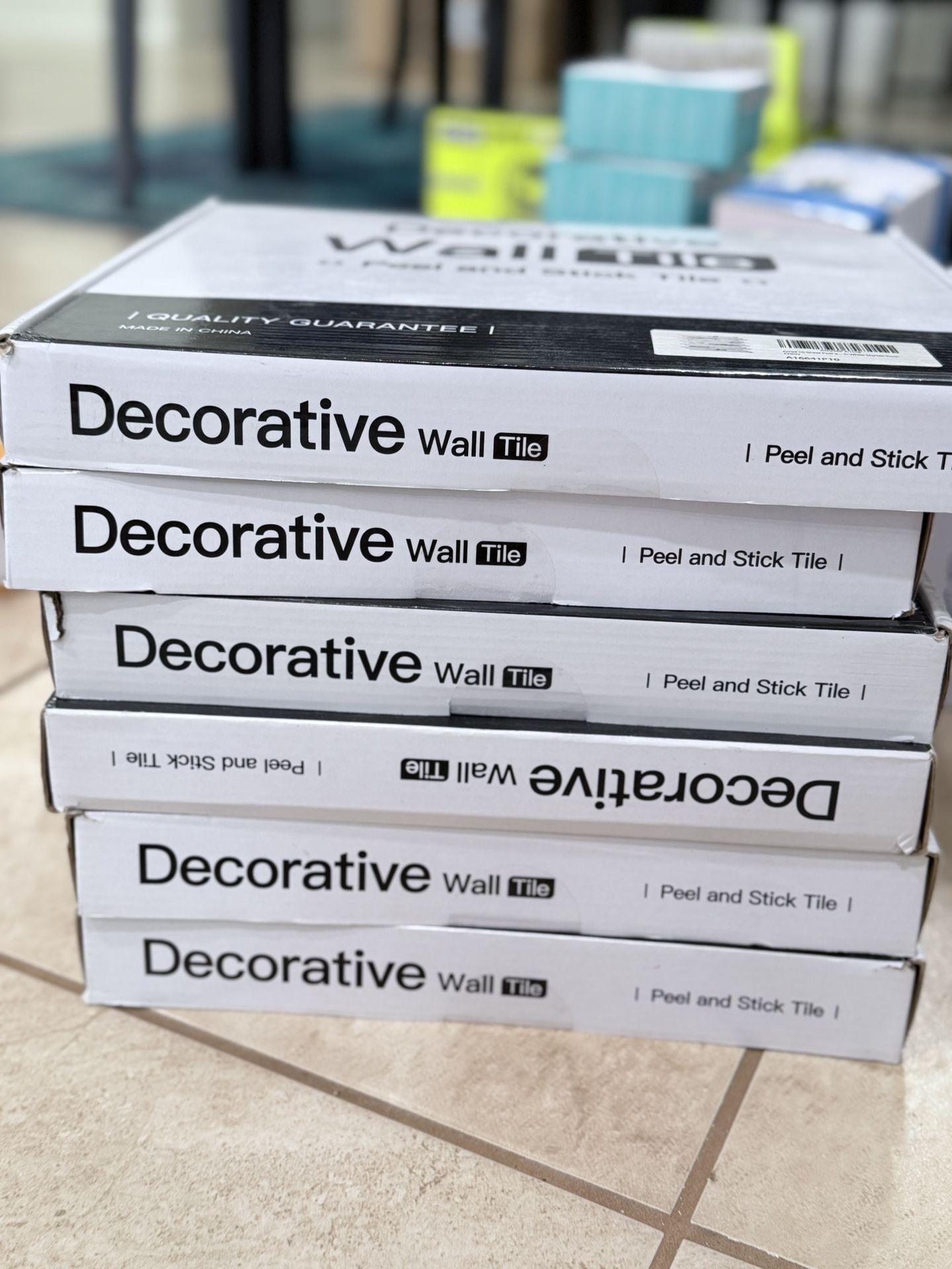 peel and stick Tiles - 6 unopened box- 10*10 size