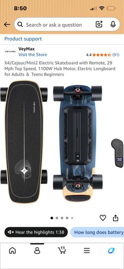 Electric Skateboard Like new.  Trade for nice scooter.