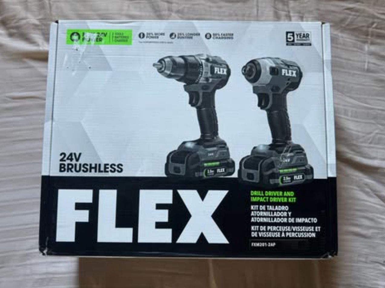 FLEX 24-volt 2-Tool Brushless Power Tool Combo Kit with Soft Case (2-Batteries and Charger Included)