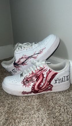 Custom Nike Air Force One "Pink Dragon"
