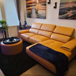 New Left Or Right Chaise Sectional.  Leather Match.  Free Delivery!