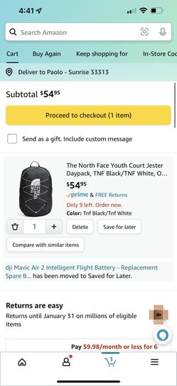 The North Face Youth Backpack , TNF Black/TNF White