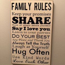 Family Wood Sign