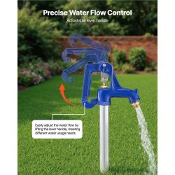 Frost Proof Yard Hydrant, 3.25 ft. Freeze-Proof Outdoor Faucet with 12 in. Cast Iron 3/4 in. NPT Pipe Connection