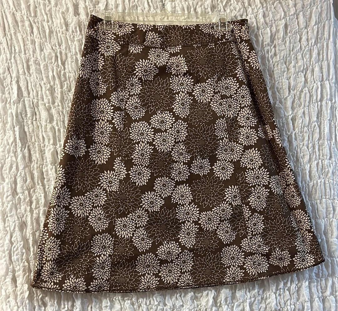 Eddie Bauer: Stretch Skirt, Side Zipper & Hook, Size: 6