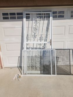 Security screen door