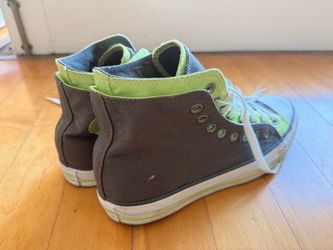 Men’s Converse High-Top Sneakers grey and Lime Green