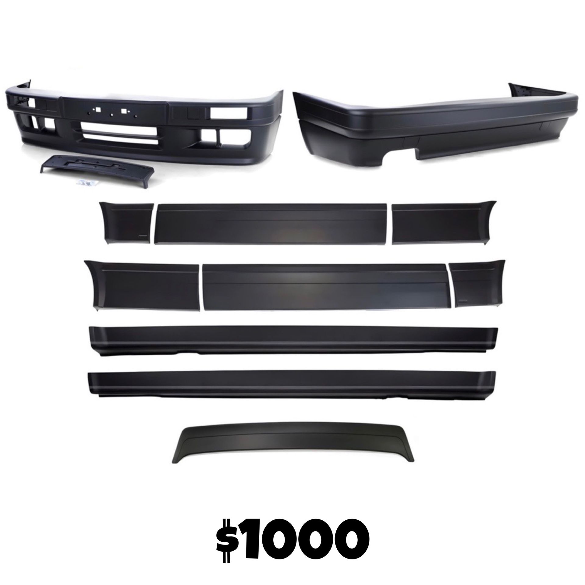 BMW E30 MTech 2 Complete Body Kit + MTech 1 Rear Spoiler (Coupe)