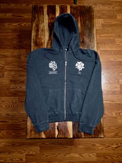 Darc Sport x Naruto Collab "PAIN" Men's Wolf Gray Full Zip Hoodie.  Size Medium.